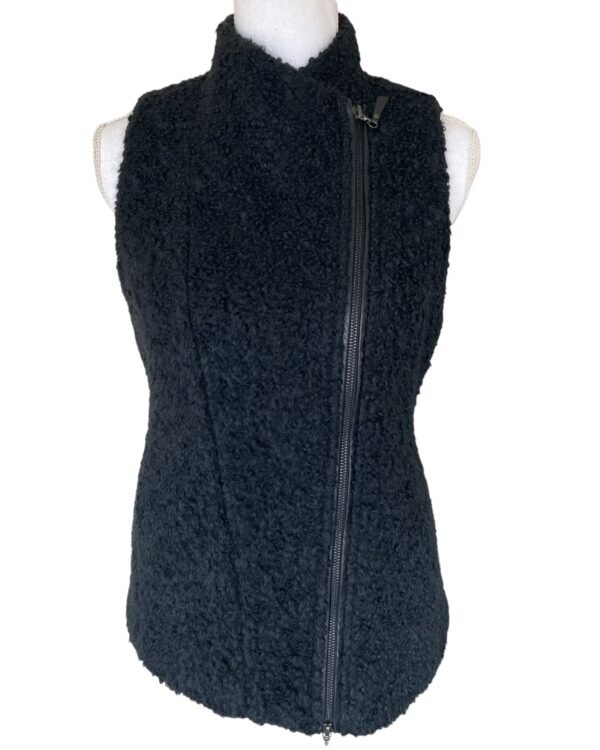 Eileen Fisher Black Wool Vest. XS
