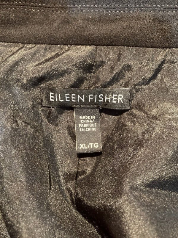 Eileen Fisher Black Silk Cardigan. XL