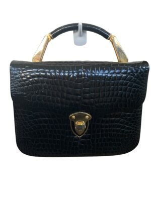 Finesse La Model Embossed Black Leather Purse