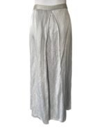 Eileen Fisher Silver Silk  and Linen Maxi Skirt. XS