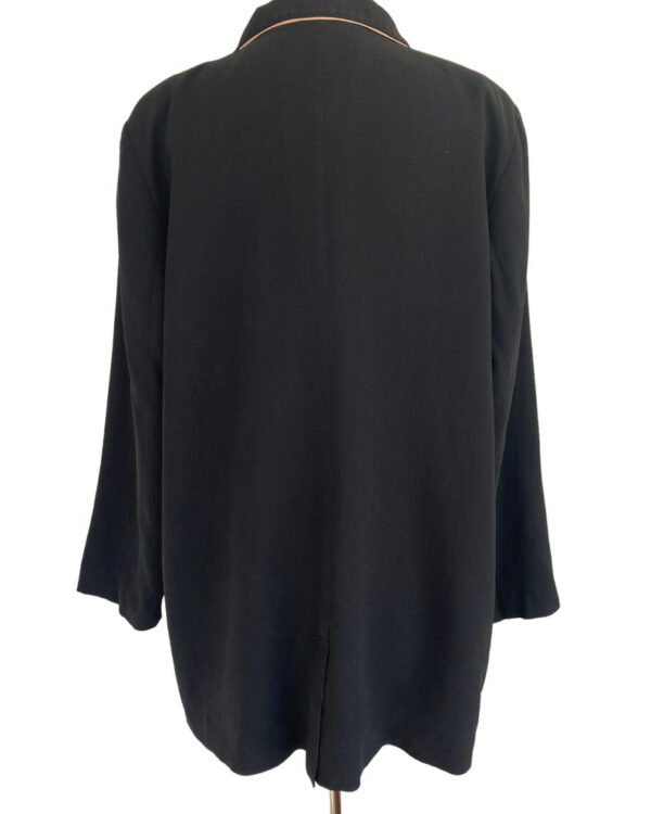 Eileen Fisher Black Silk Cardigan. XL