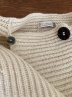 Fisherman Out of Ireland Ivory Wool Blend Chunky Sweater. L