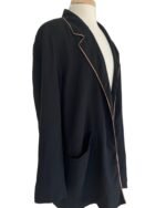 Eileen Fisher Black Silk Cardigan. XL