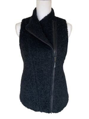 Eileen Fisher Black Wool Vest. XS