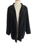 Eileen Fisher Black Silk Cardigan. XL