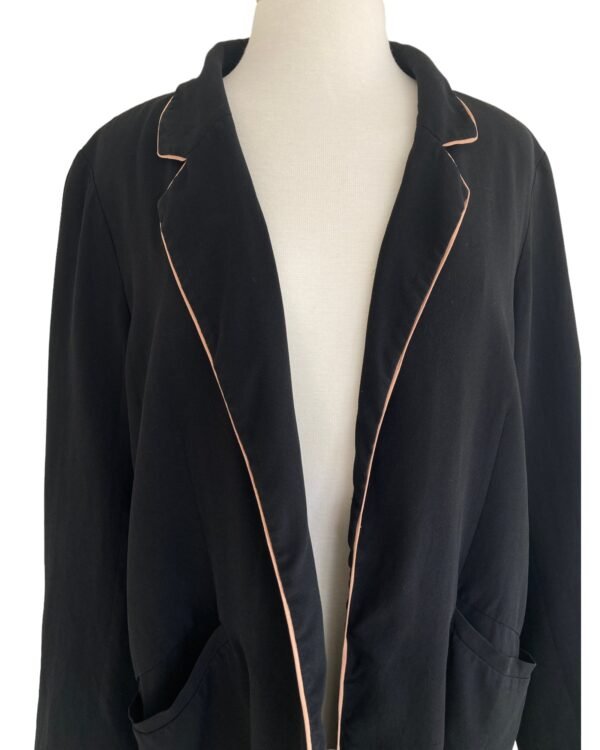 Eileen Fisher Black Silk Cardigan. XL