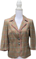 Dubarry of Ireland Plaid Wool Blazer. 10