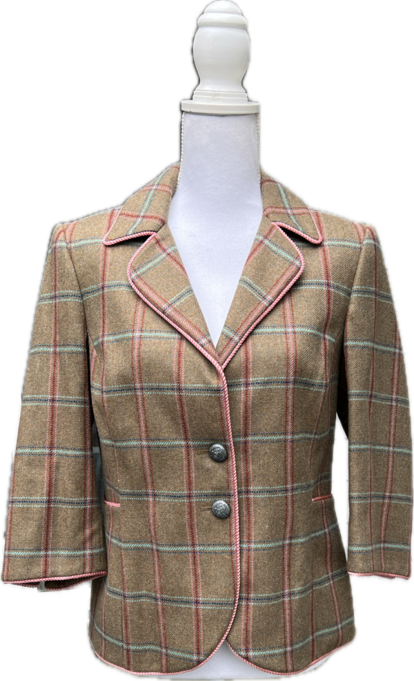 Dubarry of Ireland Plaid Wool Blazer. 10