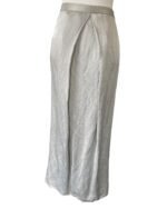 Eileen Fisher Silver Silk  and Linen Maxi Skirt. XS