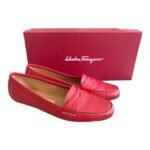 Ferragamo Red Calf Loafers. 7