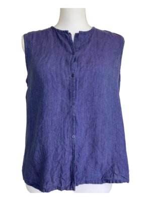 Eileen Fisher Periwinkle Linen Top. S