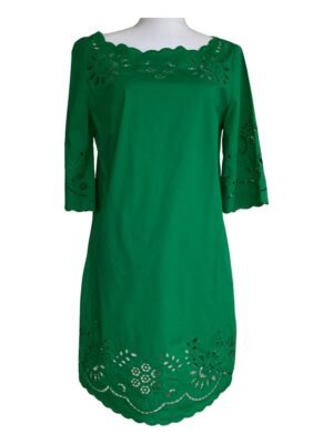 DKNY Green Eyelet Dress. M