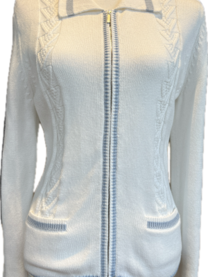 Faconnable Cotton Zipper Sweater. S